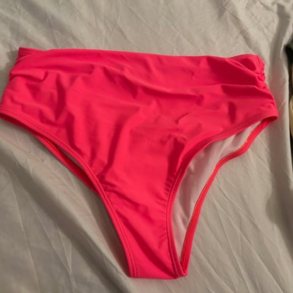 Size medium orange pink swim wear suit bottom womens swimming